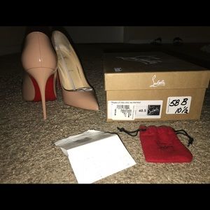 Louboutins - Pigalle Follies 100 Patent Nude
